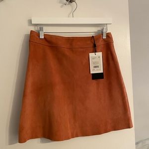 Theory suede lamb skin skirt. very soft! blush/burnt orange/pink. Lighter IRL